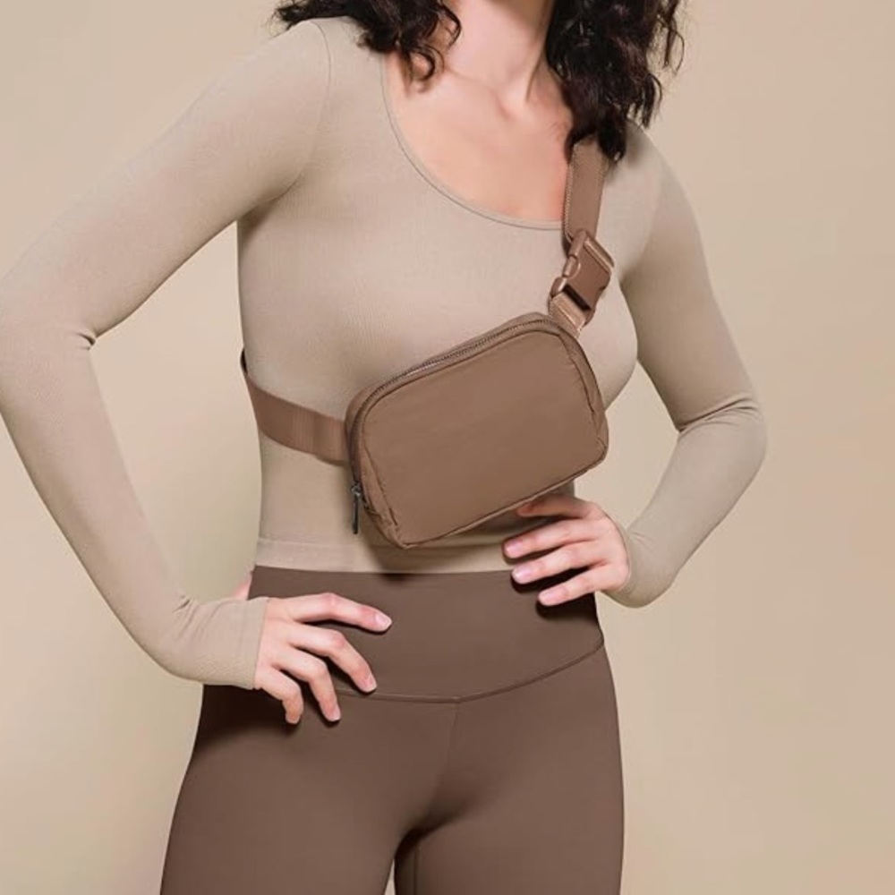 Brown/Dark Muave Belt Bag